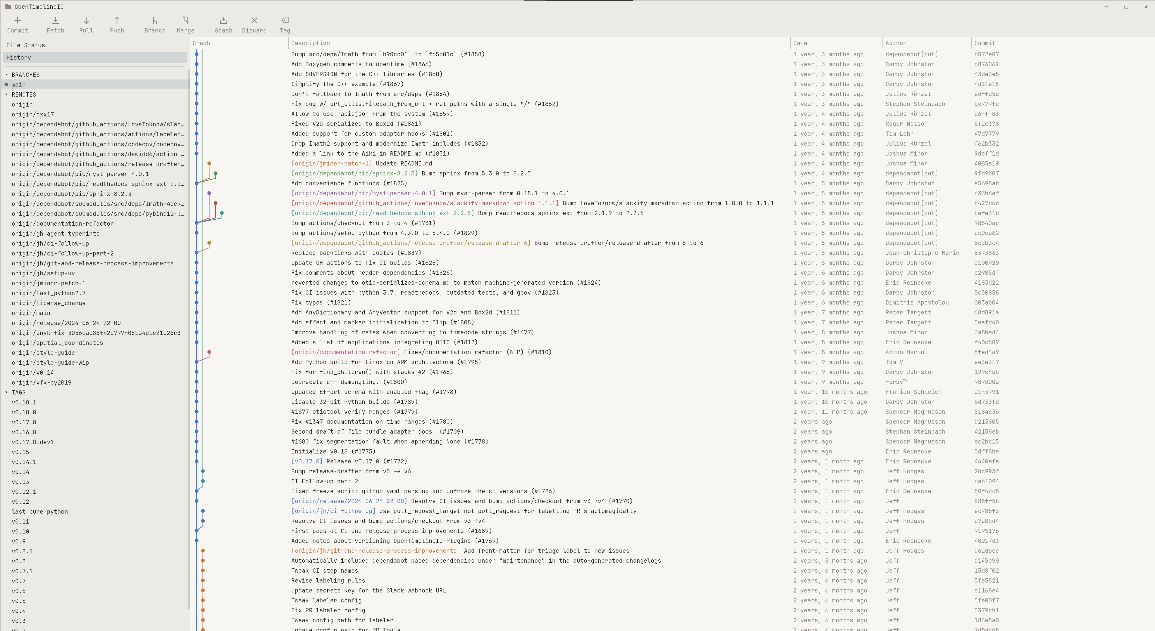The therefore git window.